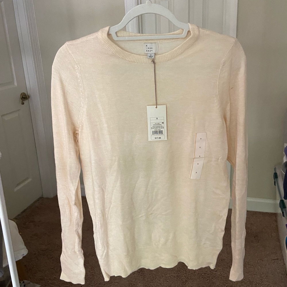 Cream long sleeve sweater